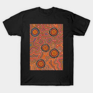 Aboriginal Art - Different Pathways T-Shirt